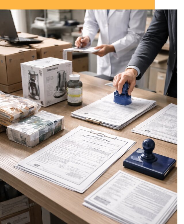 Сертификация импортных товаров от 12169 с таможенным сопровождением